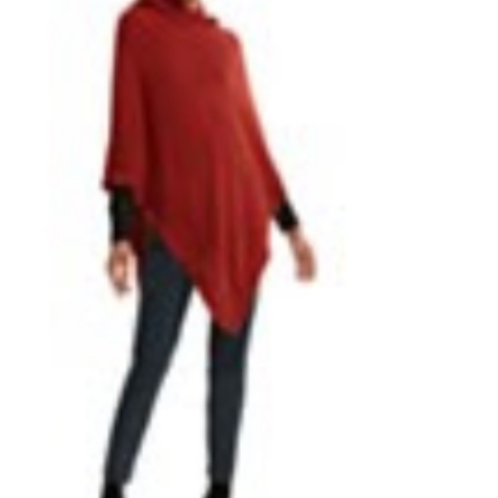 ORANGE/RED/BROWNISH Steve Madden Poncho - Picture 1 of 3